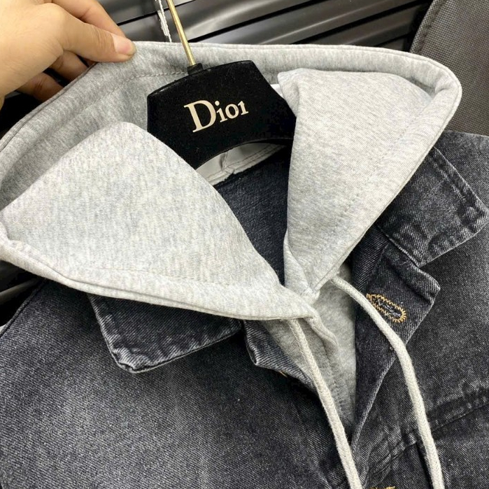 Áo Khoác Bò Celine Mũ 2 Lớp Bản Cao Cấp-Áo Khoác Jean Nam Nữ Hàng Đẹp Phong Cách Boy Phố