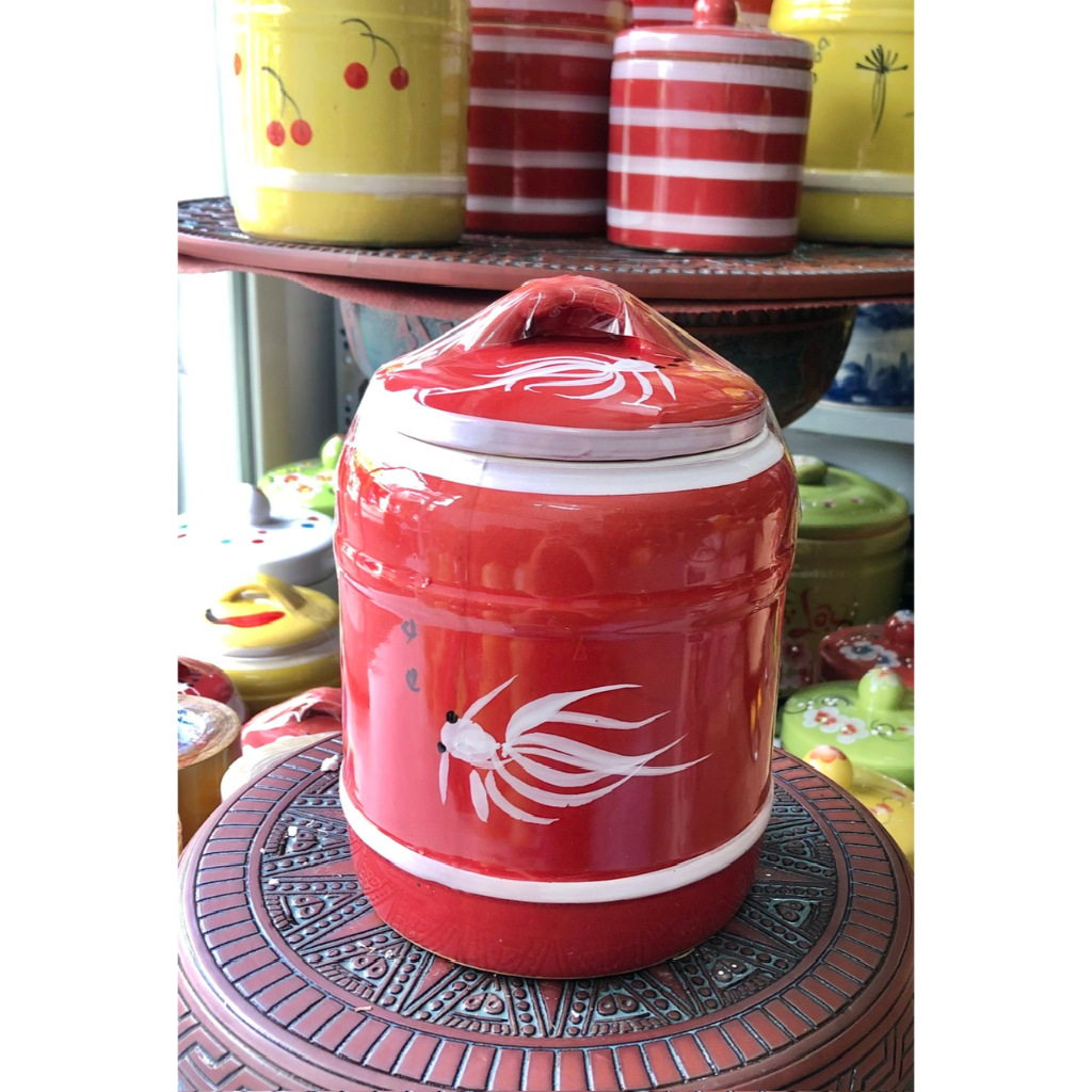 VẠI MUỐI DƯA CÀ/ HŨ ĐỰNG GẠO HÀNG KĨ BÁT TRÀNG VIỆT NAM 3 LÍT