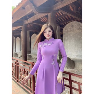 ÁO Dài Truyền Thống Lụa Mỹ MV07