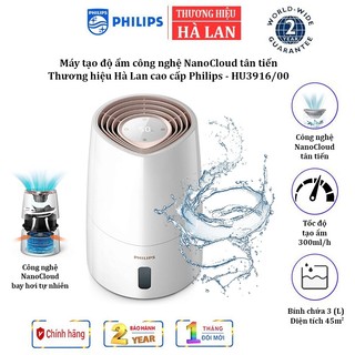 [2 NĂM BH] Máy tạo độ ẩm không khí Thương hiệu Philips HU3916/00 công nghệ NanoCloud - HÀNG NHẬP KHẨU HÀ LAN