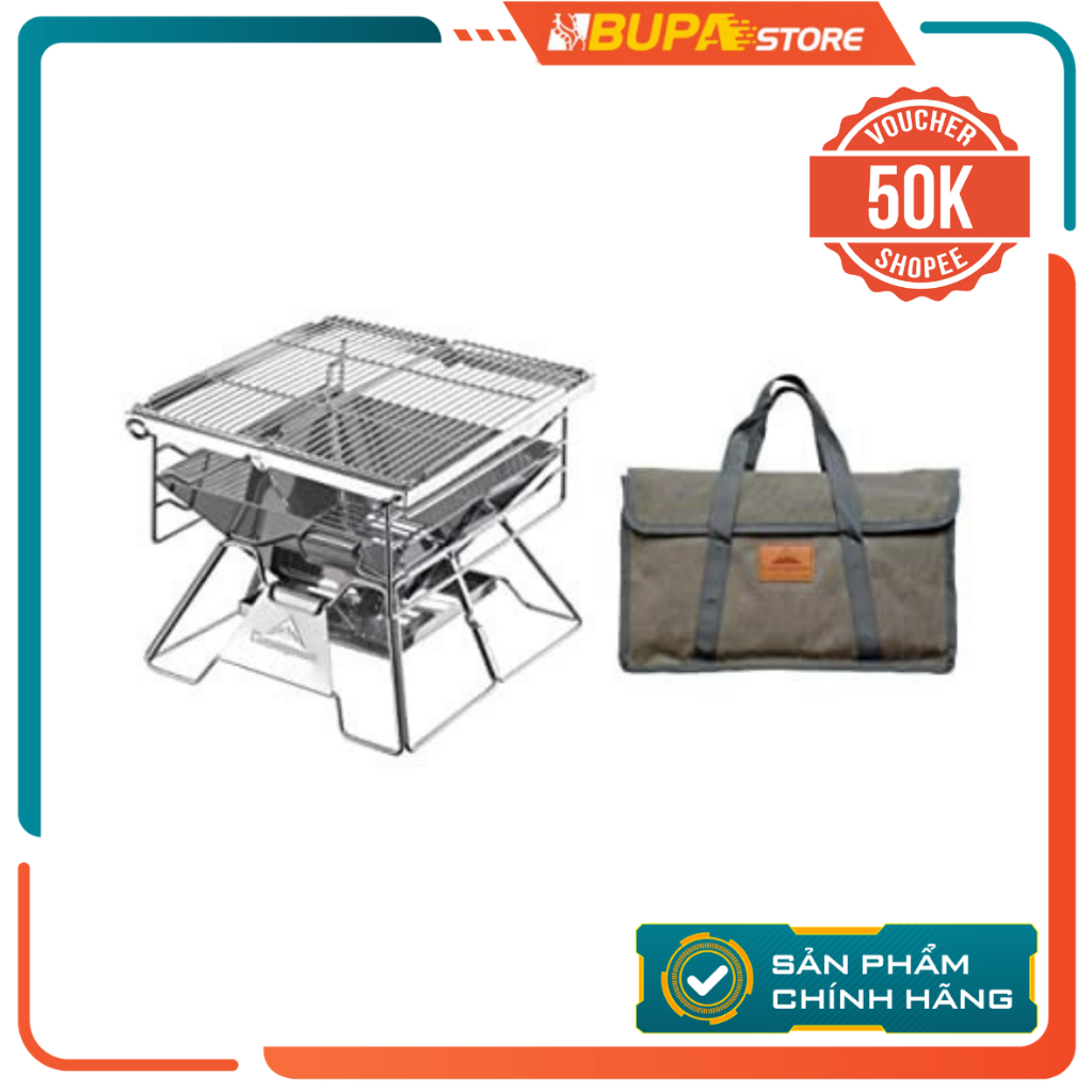 Bếp nướng campingmoon X-two Inox 304 chống sét chống gỉ cao cấp