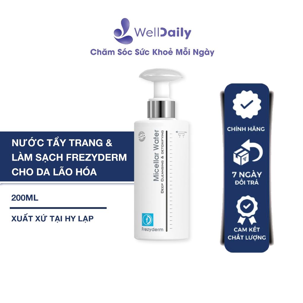 Nước tẩy trang làm sạch sâu cho da lão hóa Frezyderm Micellar Water Active Cleansing 200ml