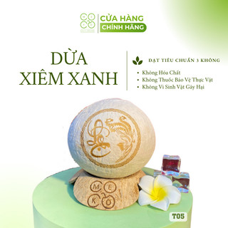 Dừa xiêm xanh gọt trọc khắc laser Tết