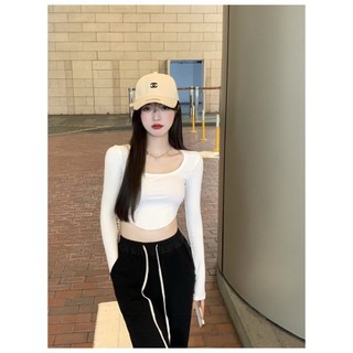 Áo Croptop Tay Dài CỔ TRÒN Nữ Ôm Body Chất Tốt, Áo Thun boirip kiểu nữ croptop dài tay mặc đẹp - Huyền Diệu Boutique