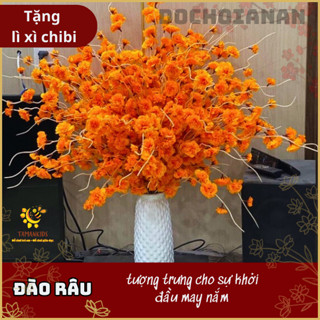  Cành Hoa Đào Giả Cành Đào Râu 1m Trang Trí Tết Cực Đẹp Có Nhiều Màu Khác Nhau 