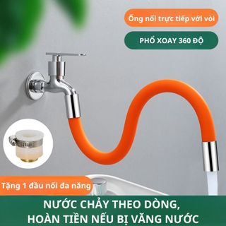 Ống nối vòi nước linh hoạt xoay 360 theo mọi hướng, nước chảy thành dòng, vòi nước dài 20/30/50cm tặng kèm nối đa năng