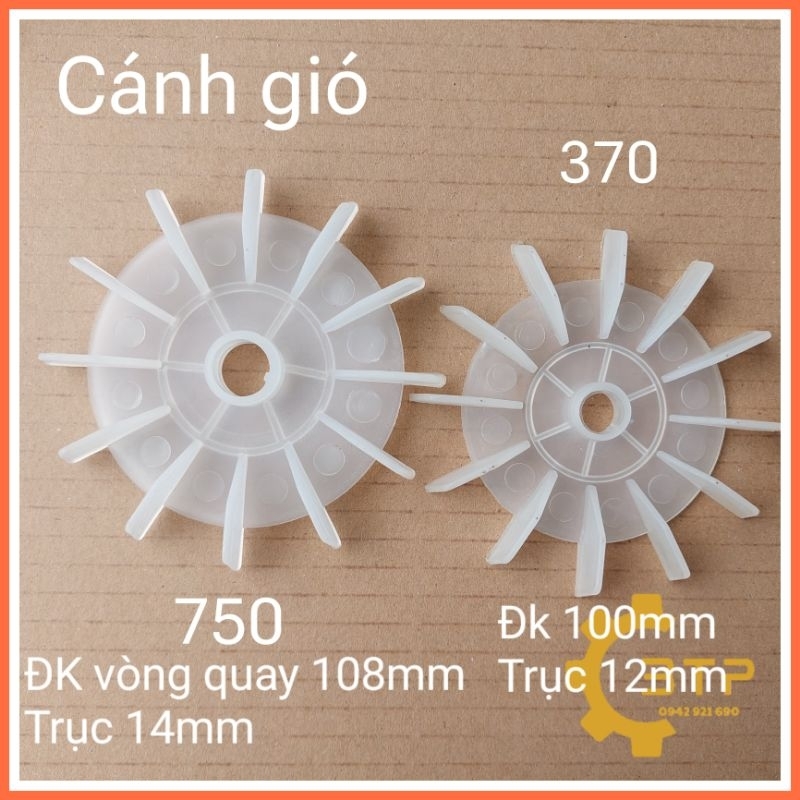 Cánh gió máy bơm cá sấu 750 370W