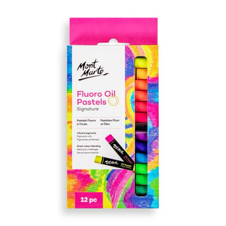 [DA ĐEN - QUẬN 3] Sáp Dầu Mềm Mont Marte Fluoro Oil Pastels Signature 12 Màu (MMPT0036)