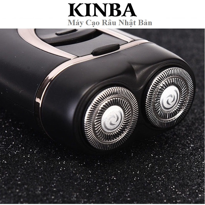 KINBA Máy cạo râu mini nhật bản, lưỡi kép siêu bén, tích hợp sạc