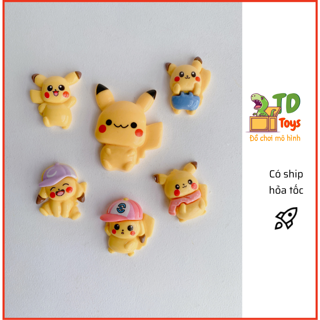 Nam châm hít dán trang trí tủ lạnh, mẫu dễ thương , pokemon, Pikachu... (2.5 - 4 cm)