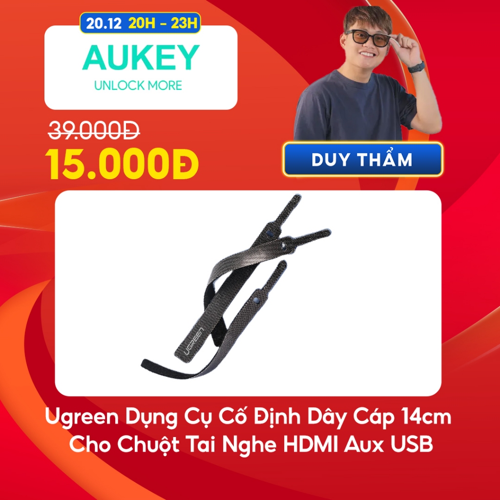 Ugreen Dụng Cụ Cố Định Dây Cáp 14cm Cho Chuột Tai Nghe HDMI Aux USB