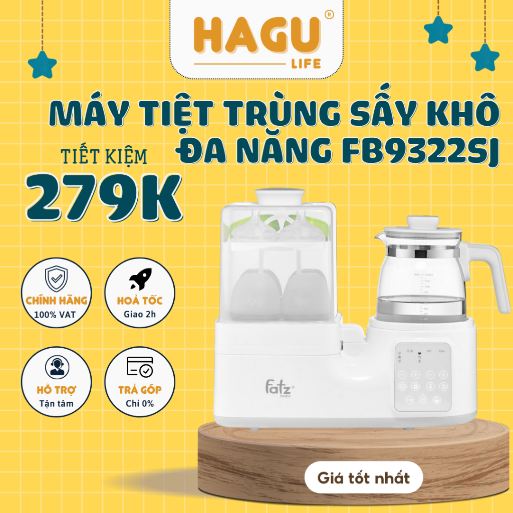 Máy tiệt trùng sấy khô hâm sữa hầm cháo ALL-IN-ONE FATZBABY - MULTIMAX 3 -