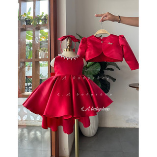 Set váy công chúa đuôi tôm cho bé tặng bờm tóc