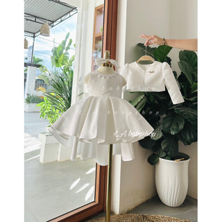 Set váy công chúa đuôi tôm cho bé tặng bờm tóc