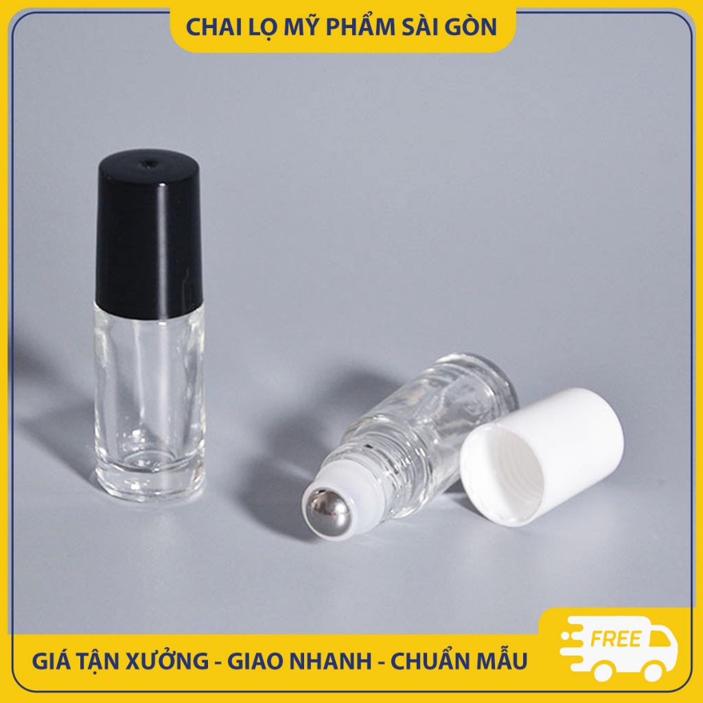 Chai thủy tinh chiết nước hoa, tinh dầu 1ml/ 2ml/ 3ml/ 5ml, chai lăn bi chiết nước hoa, nhỏ gọn - BuyOne - BOPE22