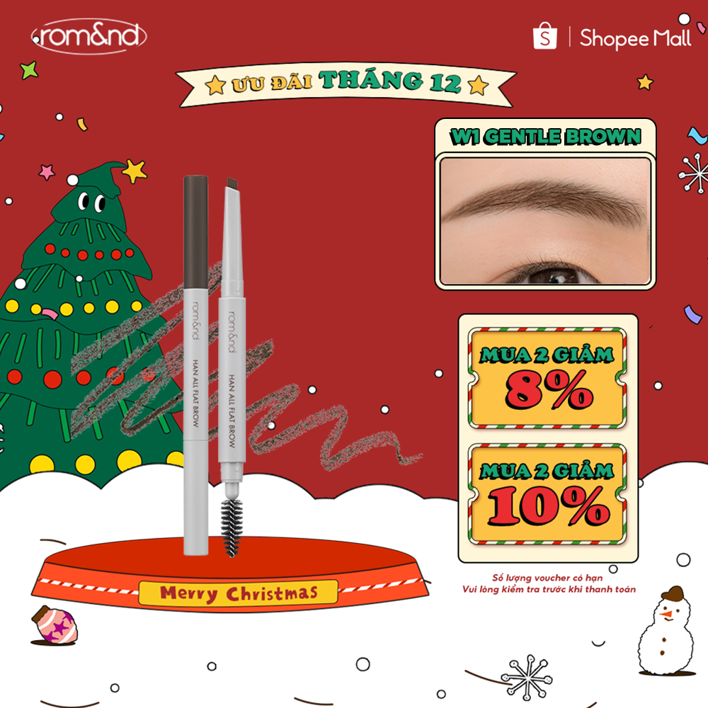 Chì kẻ mày ngang cho chân mày sắc nét, lâu trôi Hàn Quốc Romand Han All Flat Brow - Han All Line 0.17g