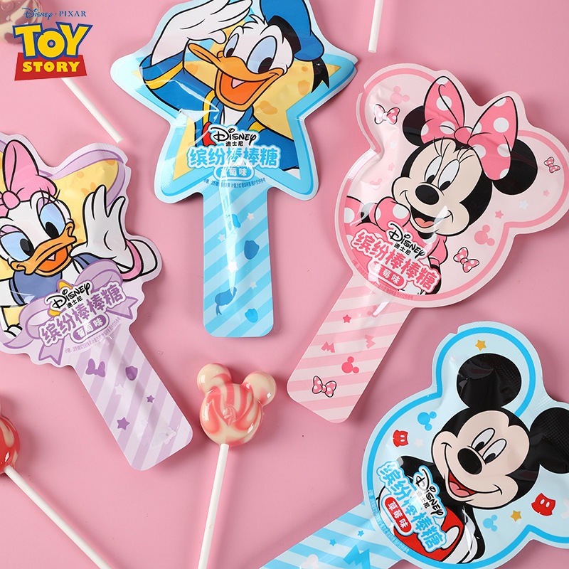 Kẹo Mút Vịt Donald Duck / Daisy Hương Nho, Kẹo Mút Disney Nhân Vật Hoạt Hình, Kẹo Mút Trái Cây