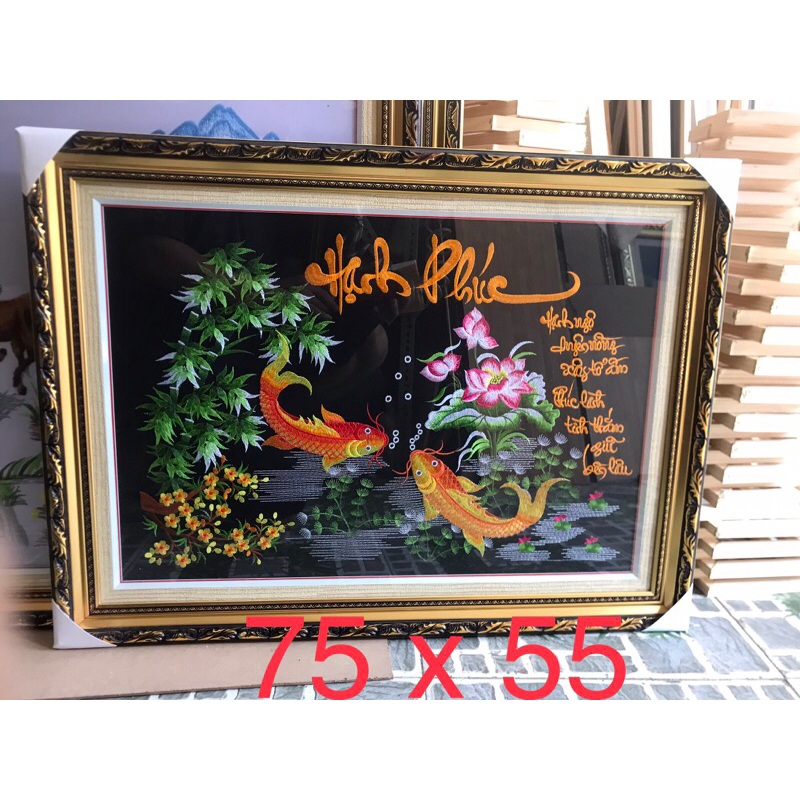 Tranh Hạnh Phúc Luôn khung(mặt Meka nhập khẩu trong suốt chống bể )