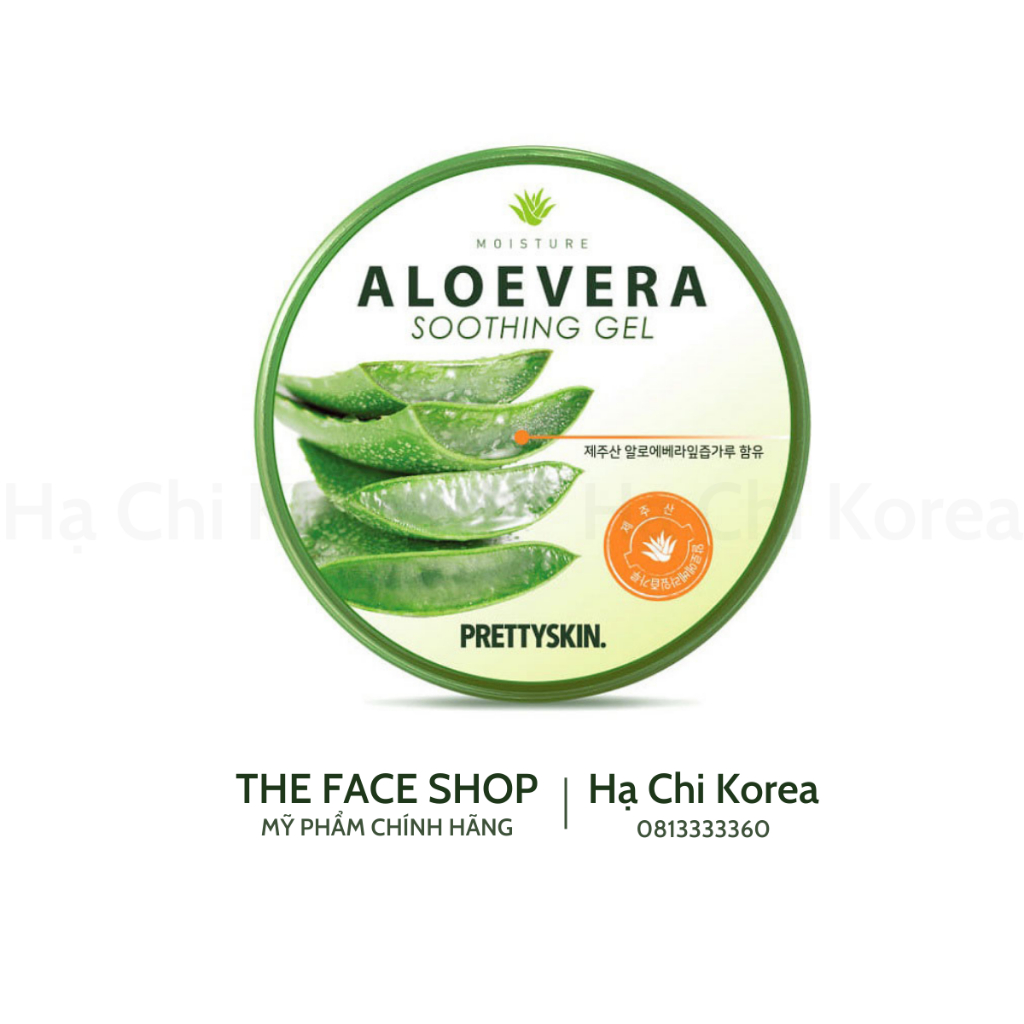 Gel dưỡng da nha đam 100% đa năng PRETTYSKIN ALOE VERA SOOTHING GEL (300ml)