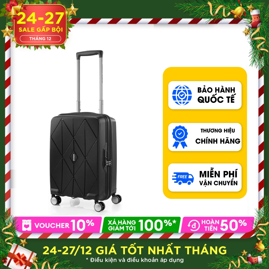 Vali kéo Argyle AMERICAN TOURISTER - MỸ: Vali kéo nhựa PP có trọng lượng nhẹ và bền chắc Hệ thống 4 bánh xe đôi 360