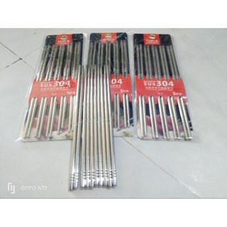 Sét 5 đôi-10 đôi đũa hàn quốc chống trượt inox 304