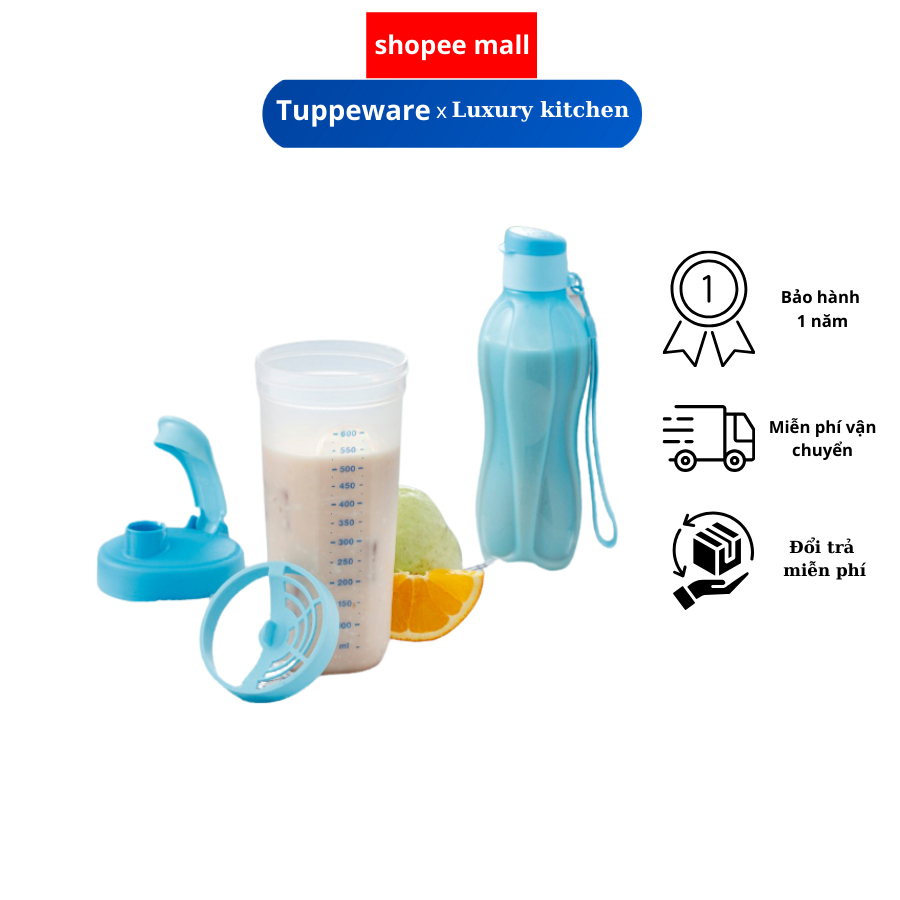 Bộ bình nước lắc Shake N Go Tupperware chính hãng an toàn, bình nước tiện dụng dung tích 500ml