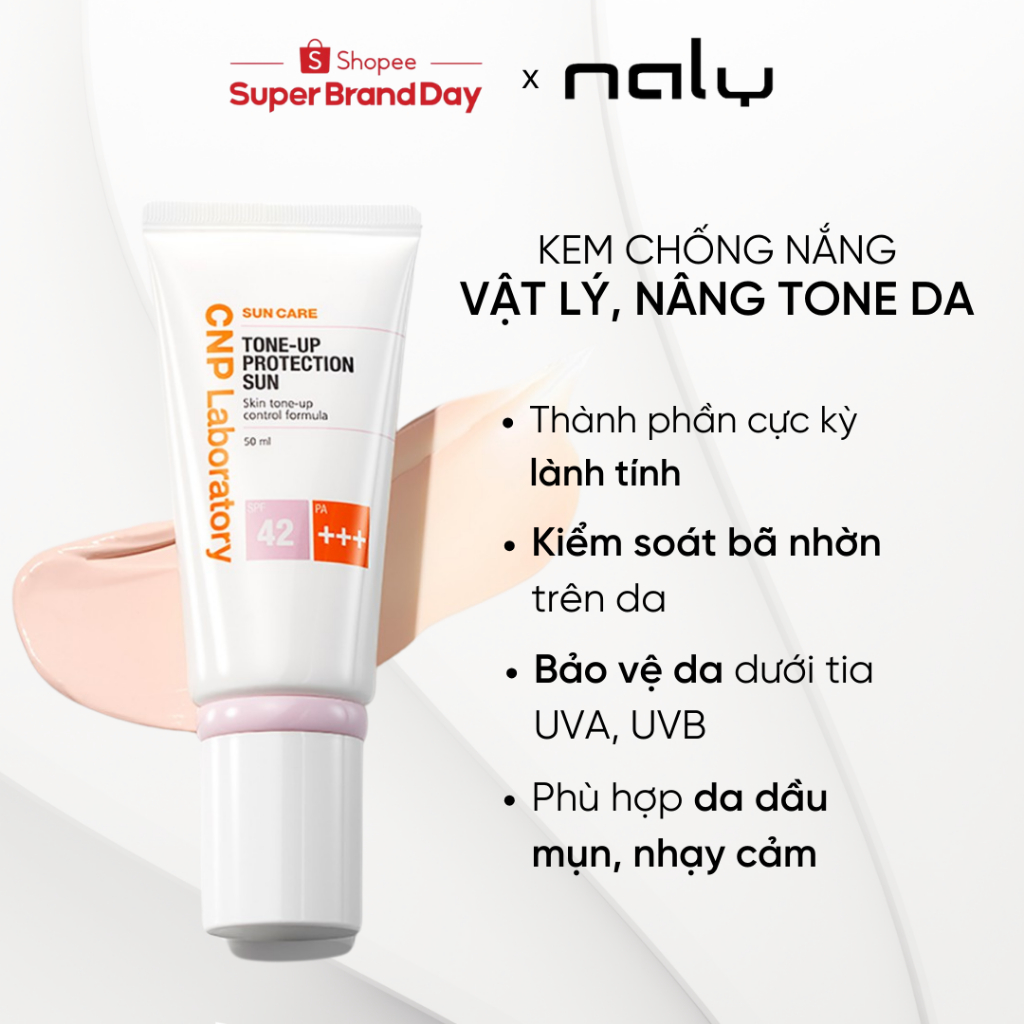 Kem chống nắng CNP nâng tông Laboratory tone up protection sun 50ml