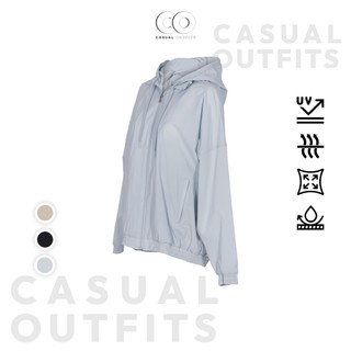  Áo khoác gió unisex Andar oversize form boxy vải dệt chống tia UV, chống thấm nhẹ - 3 Màu