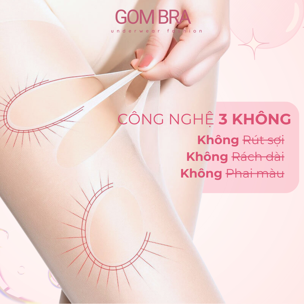 Quần tất che khuyết điểm chân GOM BRA, quần tất da chân chất liệu thun mềm mịn siêu dai, mỏng nhẹ thoáng khí - SA-1019
