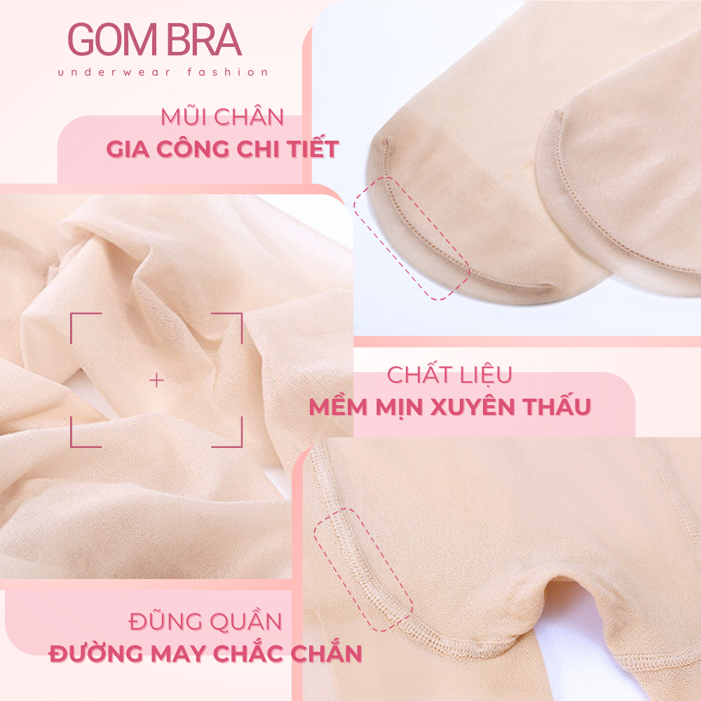 Quần tất che khuyết điểm chân GOM BRA, quần tất da chân chất liệu thun mềm mịn siêu dai, mỏng nhẹ thoáng khí - SA-1019