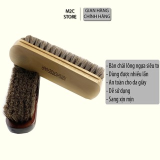 Bàn chải lông ngựa đánh giày XIMO XBCDG02 vệ sinh giày Horsehair cao cấp cỡ lớn