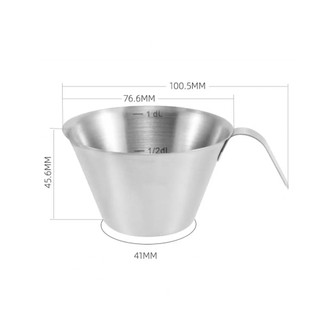 Ly chia vạch đong pha cà phê Inox 100ml