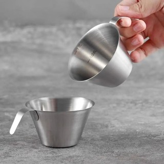 Ly chia vạch đong pha cà phê Inox 100ml