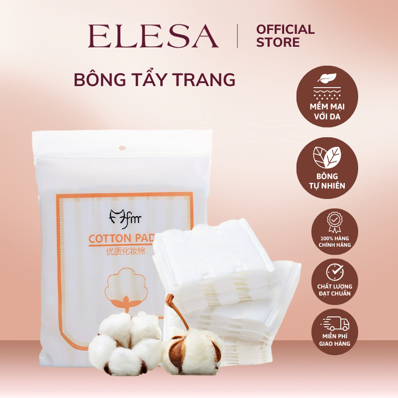 BÔNG TẨY TRANG - LUXE - 3 Lớp Cotton 222 Miếng Mềm Mại - Đa Ứng Dụng Không Xù