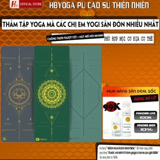 THẢM TẬP YOGA , THẢM TẬP GYM ĐỊNH TUYẾN HEBEYOGA PU CAO SU TỰ NHIÊN 5MM CAO CẤP