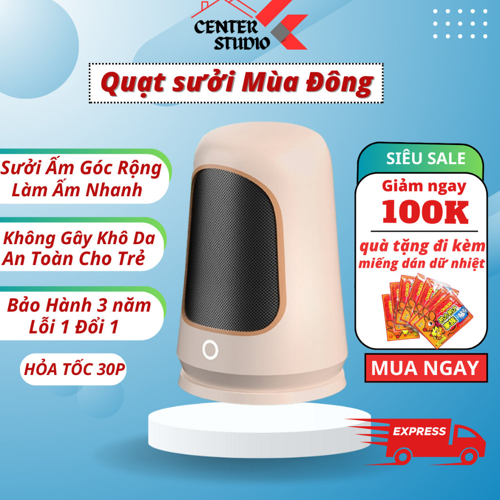 Máy Sưởi Làm Ấm Phòng Dành Cho Bé An Toàn,Quạt Sưởi Mùa Đông Tiết Kiệm Điện, Không Gây Khô Da, Hàng chính Hãng