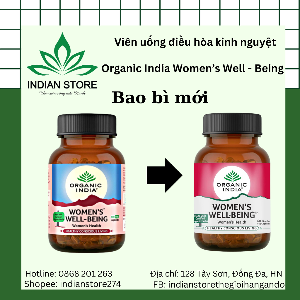 Viên uống điều hòa kinh nguyệt - Organic India Women's Well-Being
