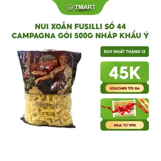 Nui Chiferi Rigati số 53 Campagna nhập khẩu Ý 500g - 100% lúa mý cứng semolina Tmart