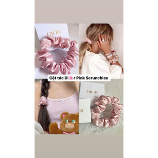 Dây buộc tóc gift DIOR lụa Satin Scrunchies (Fullbox)