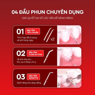  set 2 đầu tăm nước dành cho nha chu và niềng răng thương hiệu Lazychef