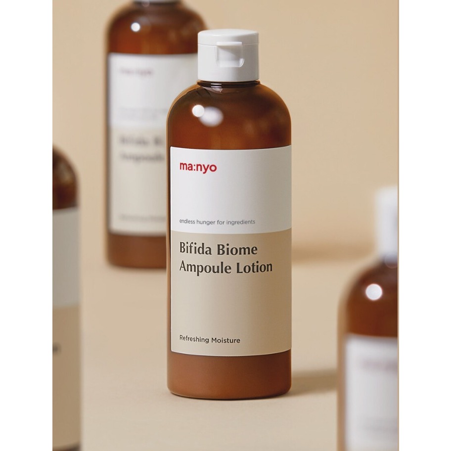 Nước hoa hồng / Sữa dưỡng ẩm Ma:nyo Bifida Biome Ampoule Toner / Lotion