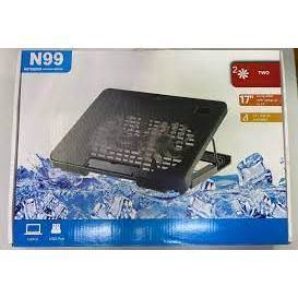 Đế tản nhiệt laptop- Giá đỡ quạt tản nhiệt laptop 2 quạt N99
