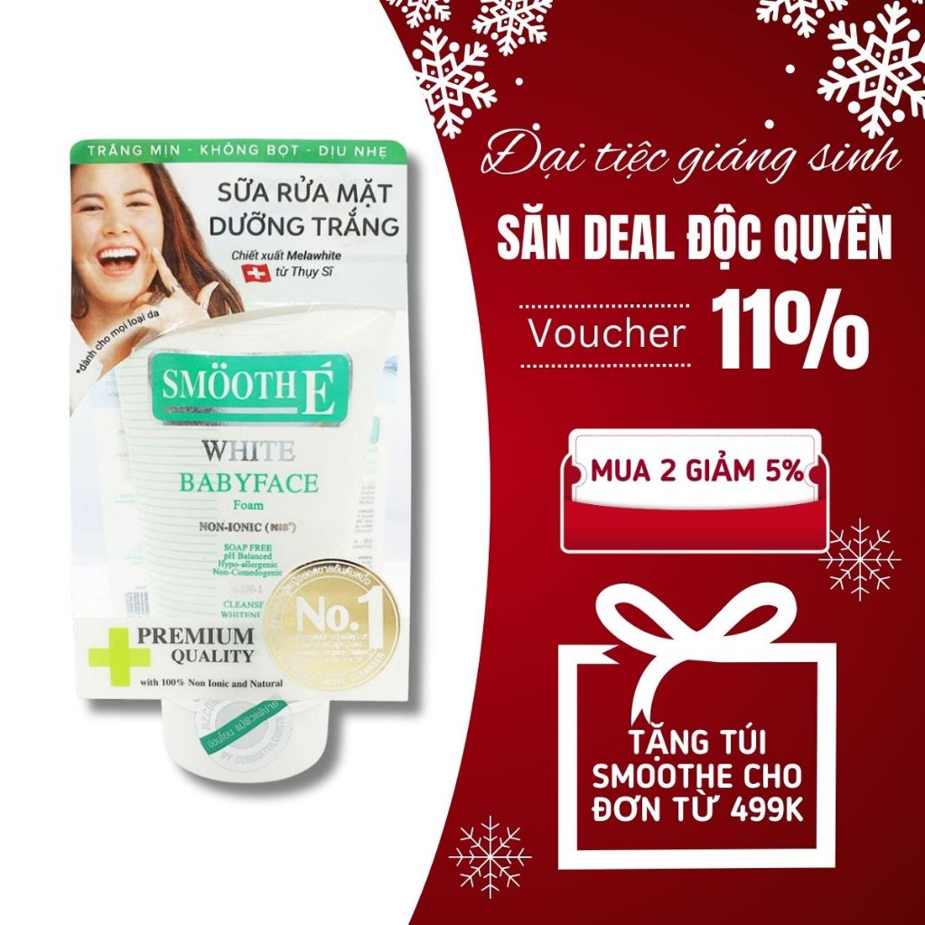 Smooth E VN - Sữa Rửa Mặt Trắng Da White Foam
