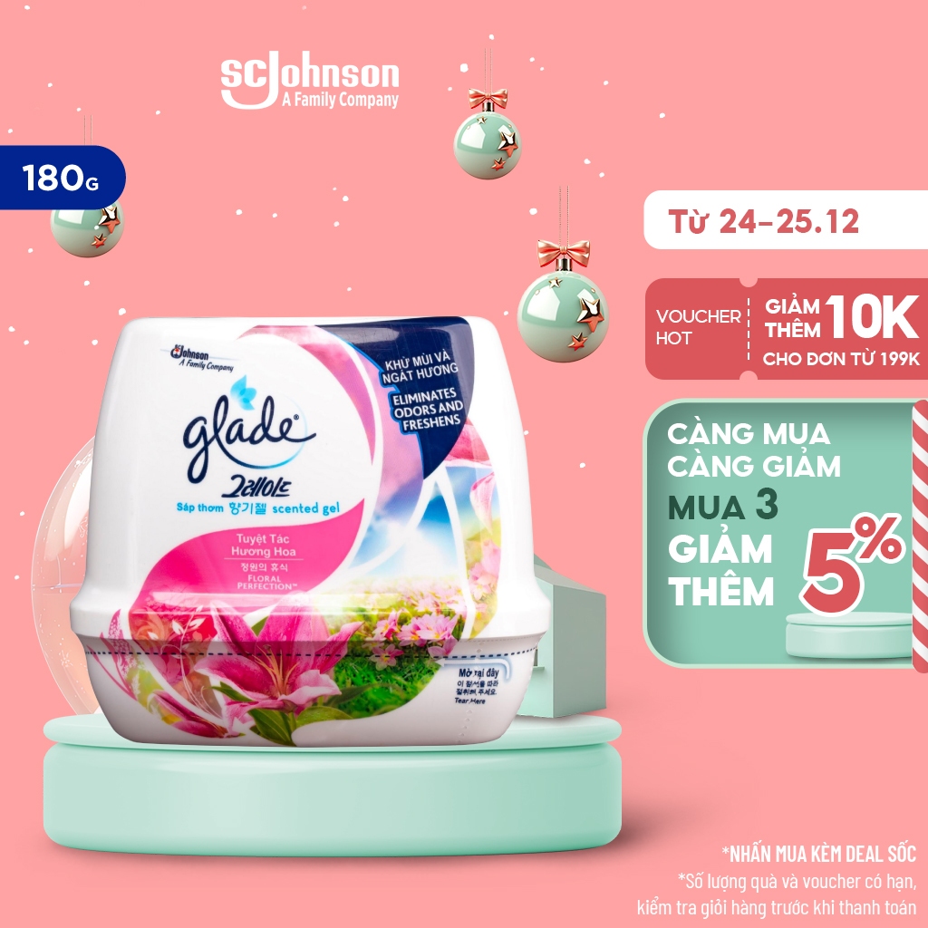 GLADE Sáp Thơm Tuyệt tác Hương Hoa 180g