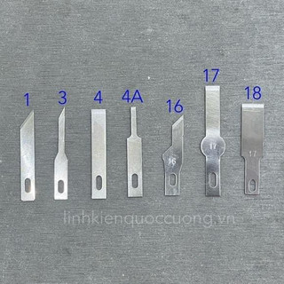 Lưỡi dao đục ic số 1/ 3/ 4/ 4a/ 11-12/ 16/ 17/ 18