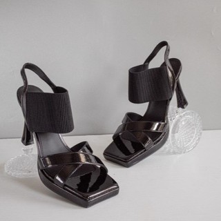 GIÀY SANDAL CAO GÓT HANS106 ĐẾ ĐÚP CAO 10P, 4 MÀU ĐEN,TRẮNG,BẠC,VÀNG PHÙ HỢP ĐI CHƠI ĐI TIỆC
