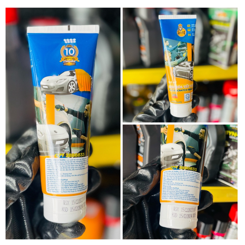 SPRAYKING SCRATCH REMOVER KEM XOÁ VẾT XƯỚC 120ML dùng cho dàn áo Xe Máy, Xe Ô tô