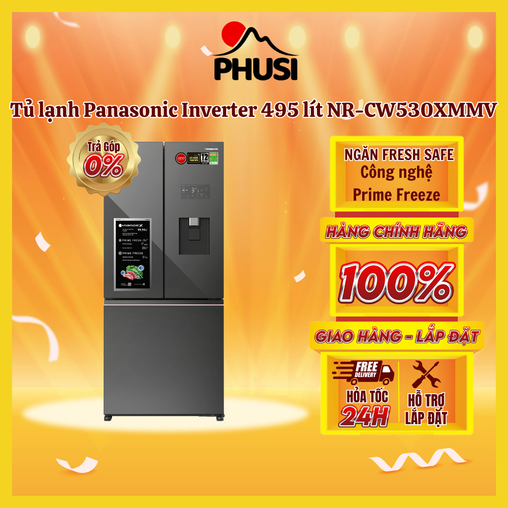 NR-CW530XMMV - Tủ lạnh Panasonic Inverter 495 lít NR-CW530XMMV (2022)