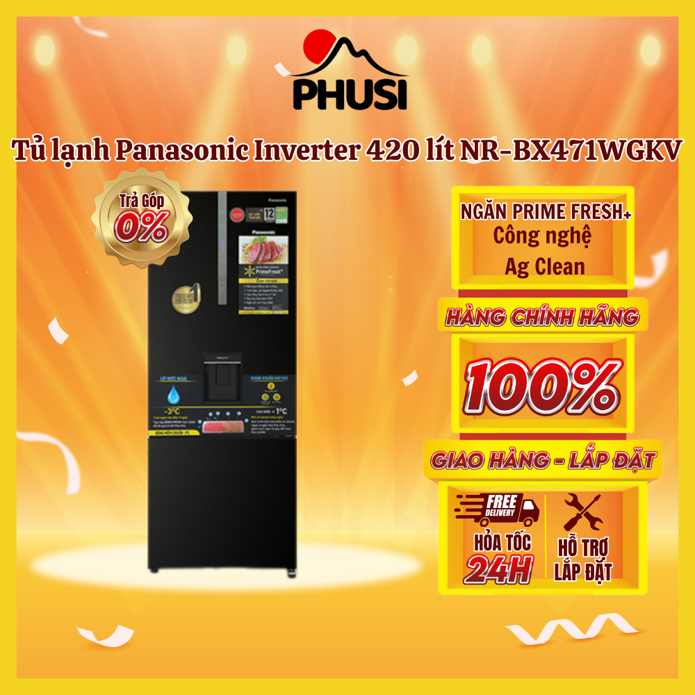 - Tủ lạnh Panasonic Inverter 417 lít NR-BX471GPKV