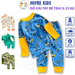 Đồ Bộ Cho Bé Trai 9-22 Kg Set Quần Áo Trẻ Em Vải Borip Size Nhí In Hoạt Hình Siêu Nhân Khủng Long Bền Đẹp Homie Kids